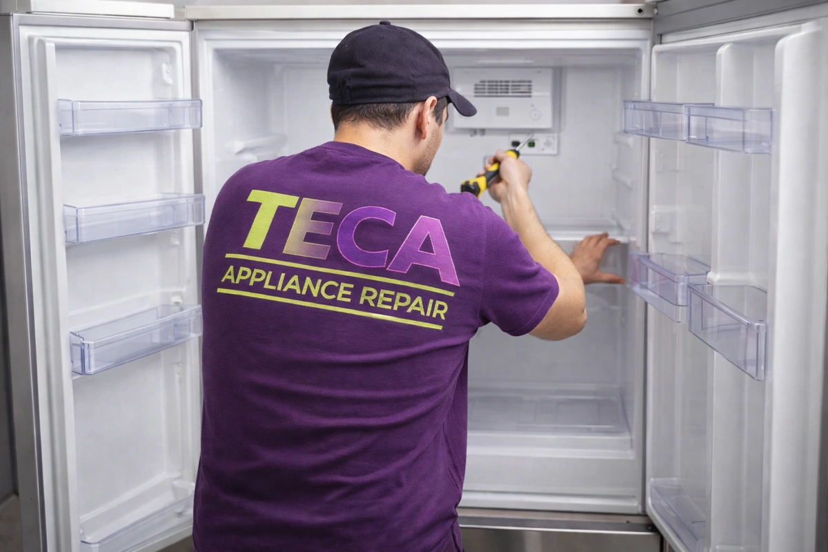 Professional refrigerator repair in Toronto by TECA Appliance Repair technician